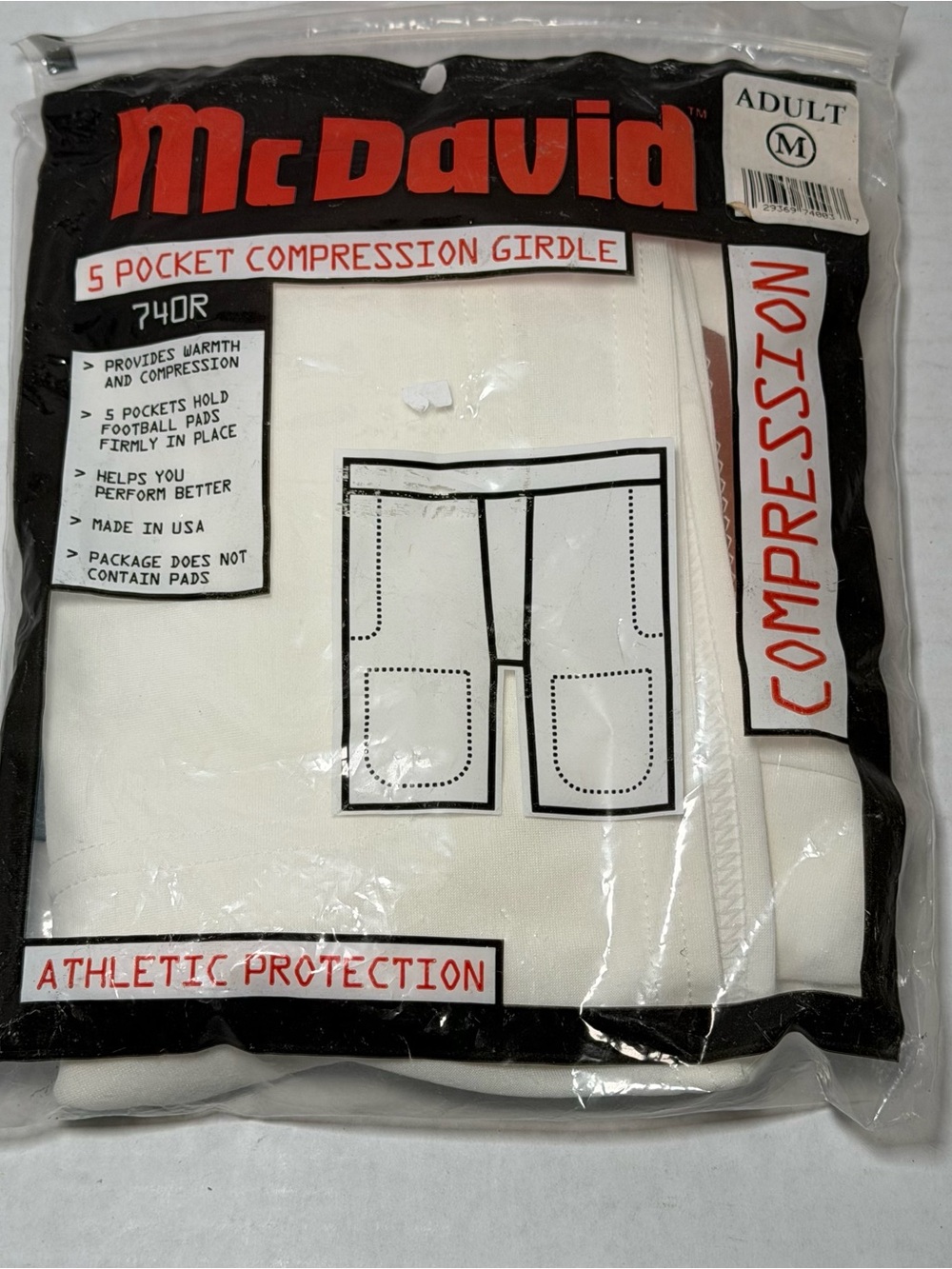 Vintage 1998 Mcdavid 5 Pocket Compression Girdle NEW NOS Adult Medium 740R